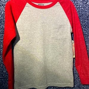 Unisex Red and Grey Long Sleeve Shirt, For All !